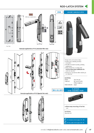 Linear Handle Lock - Mesan Lock - Essentra plc Components