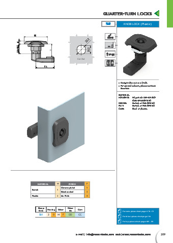 Knob Lock (Plastic) - Mesan Lock - Essentra plc Components