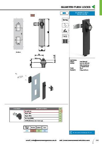 Quarter Turn - Wing Knob