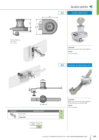 Glass Door Lock