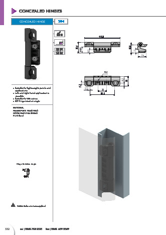 Concealed Hinge - Mesan Lock - Essentra plc Components