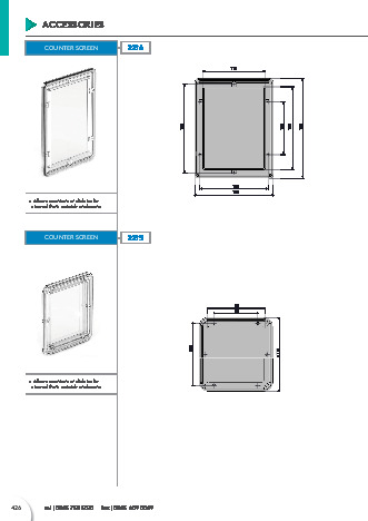 Counter Screen Hardware Counter Screen - Mesan Lock - Essentra plc Components