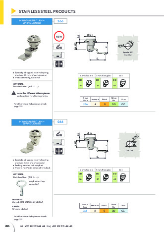 Quarter Turn Spring Pin Mini Quarter Turn - Spring Loaded - Mesan Lock - Essentra plc Components
