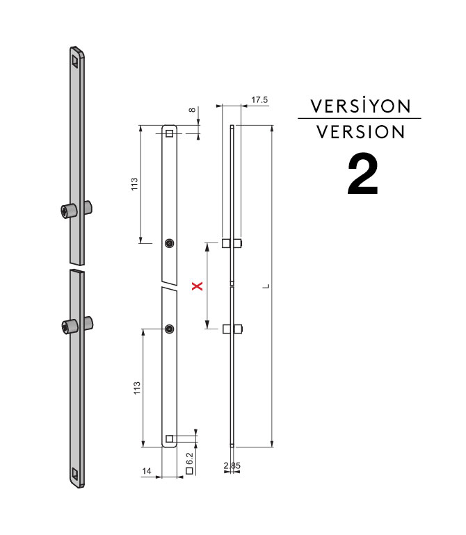 Multipoint Locking Flat Rod