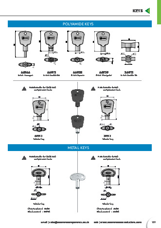Metal Keys - Mesan Lock - Essentra plc Components